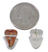 Silver And Oyster Shell Inlay Post Earrings TX43295